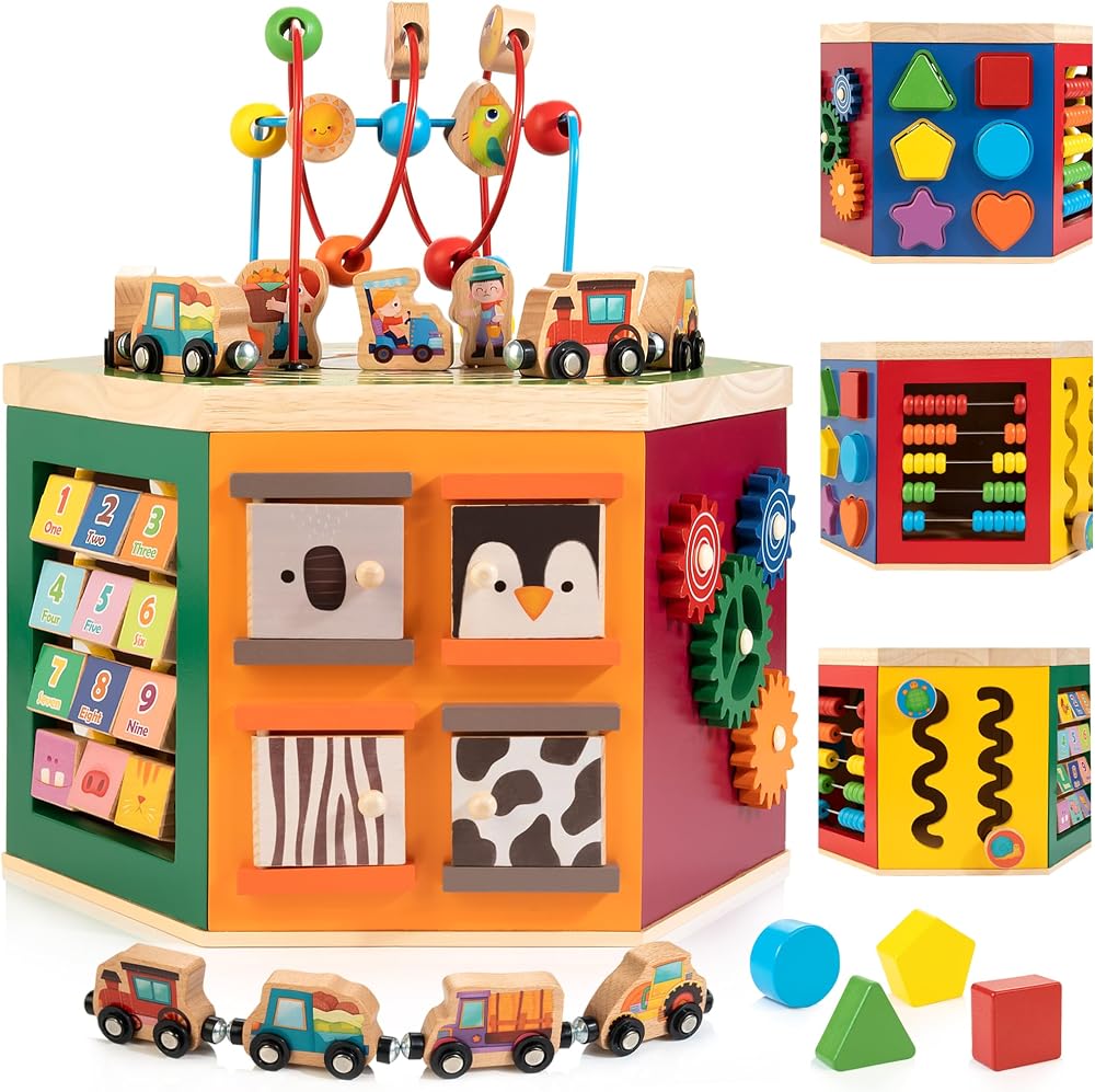 Melissa & Doug Wooden Activity Cube